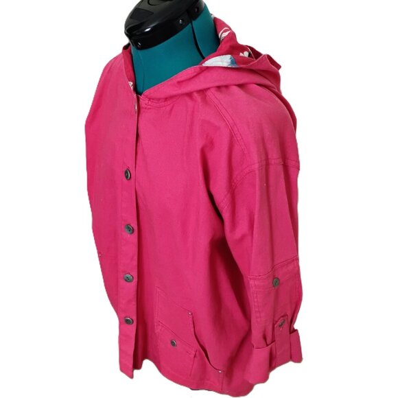 Oleg Cassini Button-up Hooded Jacket Three Pockets Button up Sleeves - Picture 3 of 12